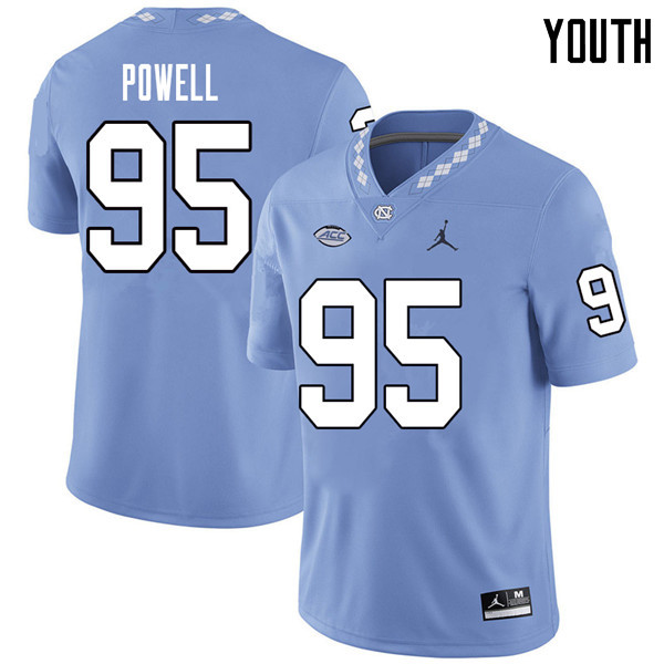 Jordan Brand Youth #95 Tyler Powell North Carolina Tar Heels College Football Jerseys Sale-Carolina